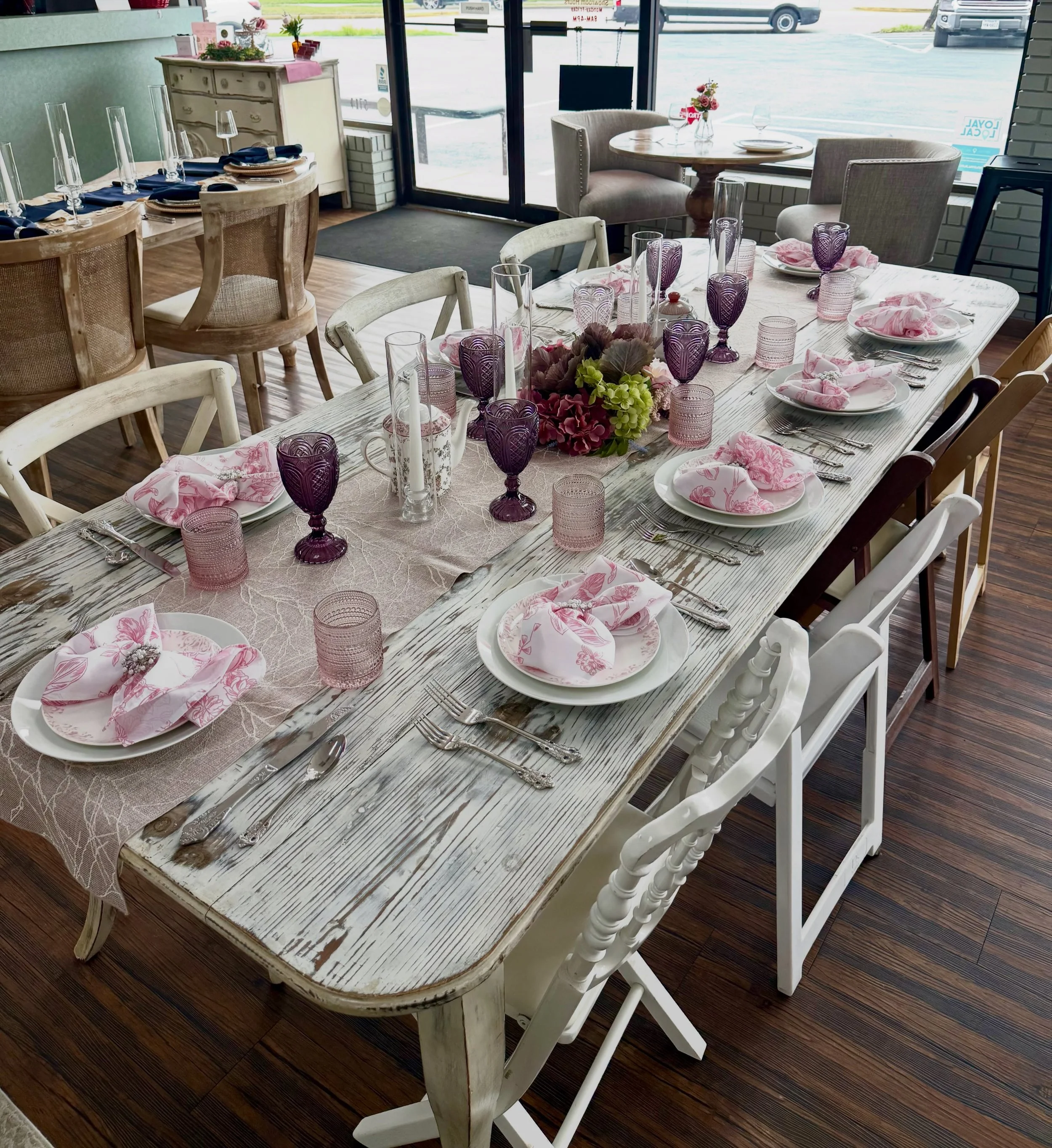 Only a couple more days until Mother&rsquo;s Day! 💐 If you&rsquo;re still looking for tablescape inspiration, we have you covered. Visit our showroom to see everything in person and start planning something beautiful for Mom! 💞#eventrentals #housto