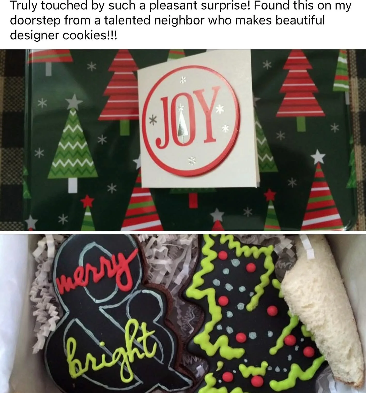 Throwback to 2015: A friend shared this picture she took of one of my first batches of decorated sugar cookies. Back then, I was just starting out, experimenting with designs and figuring things out as I went. I didn&rsquo;t even take pictures of my 