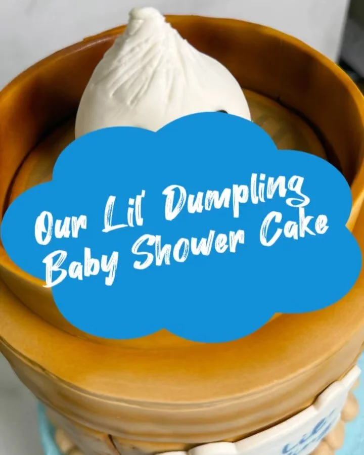 Welcoming a new lil&rsquo; dumpling! This baby shower and coordinating cookies was so fun to make! #OurLilDumpling #BabyShower SugarCookies #Homemade #RoyalIcing #CustomCookies #HandDecoratedCookies #DecoratedCookies #DecoratedSugarCookies #CookieArt