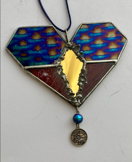 Zodiac Hearts - Stained Glass Sun Catcher - Handmade in Montreal