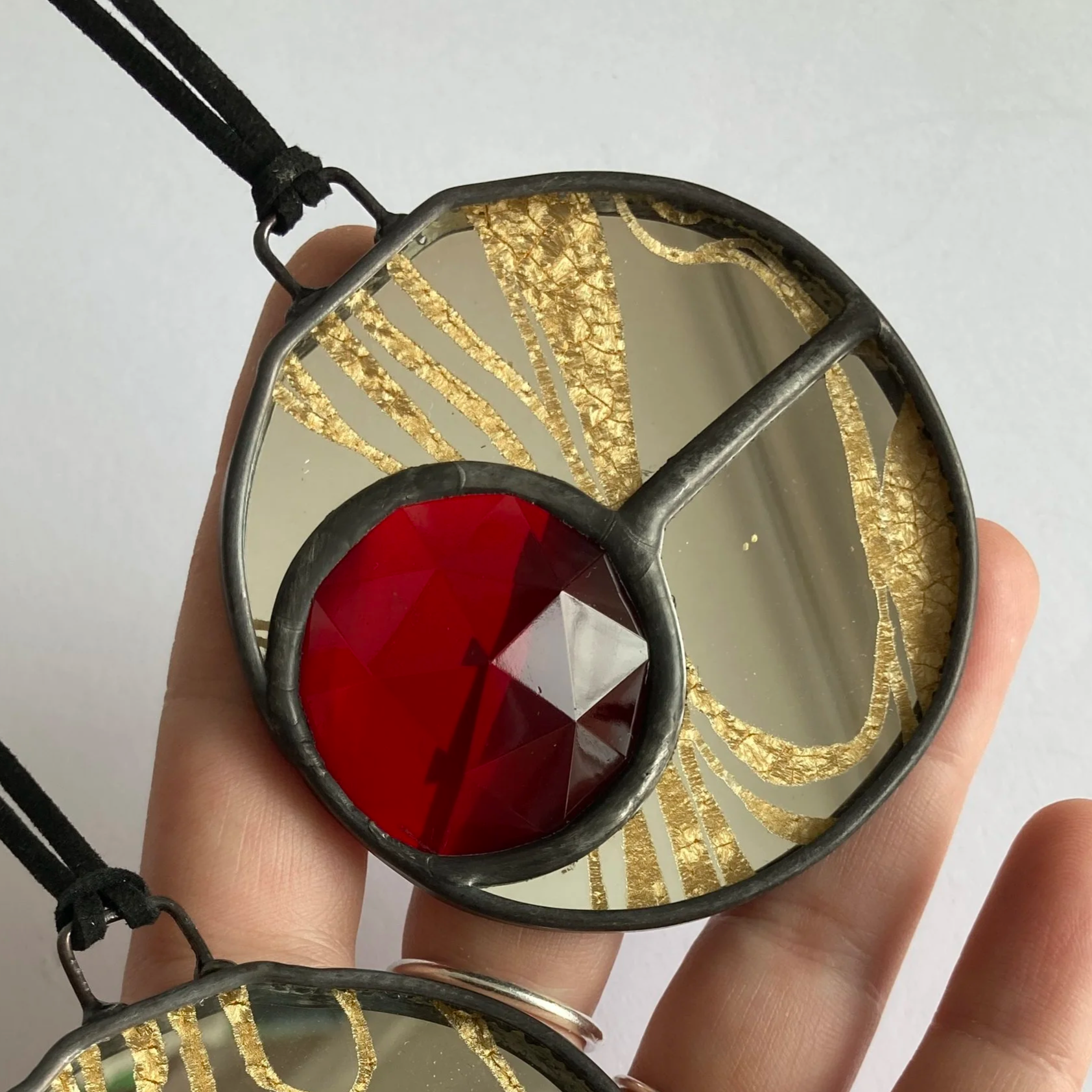 RED - Goldschläger Ornaments - Stained Glass - Made in Montréal