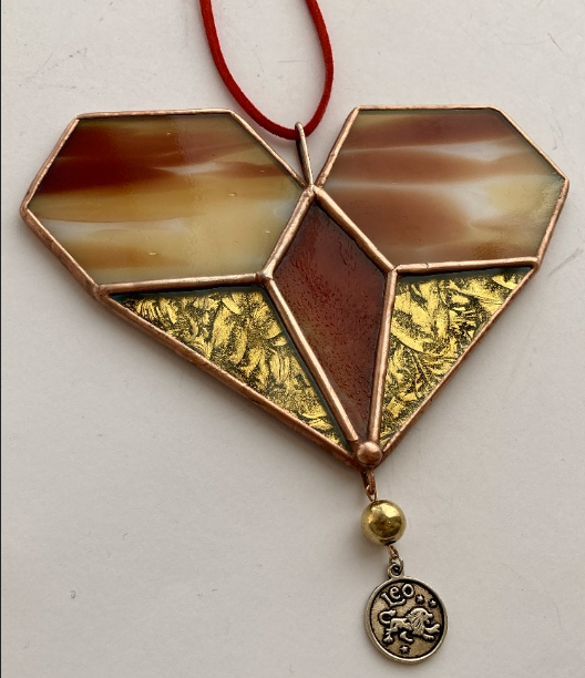 Zodiac Hearts - Stained Glass Sun Catcher - Handmade in Montreal
