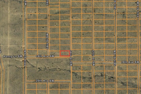 Superb 1.0 Acre Corner Lot on 58th St SW in Rio Rancho Estates, New Mexico