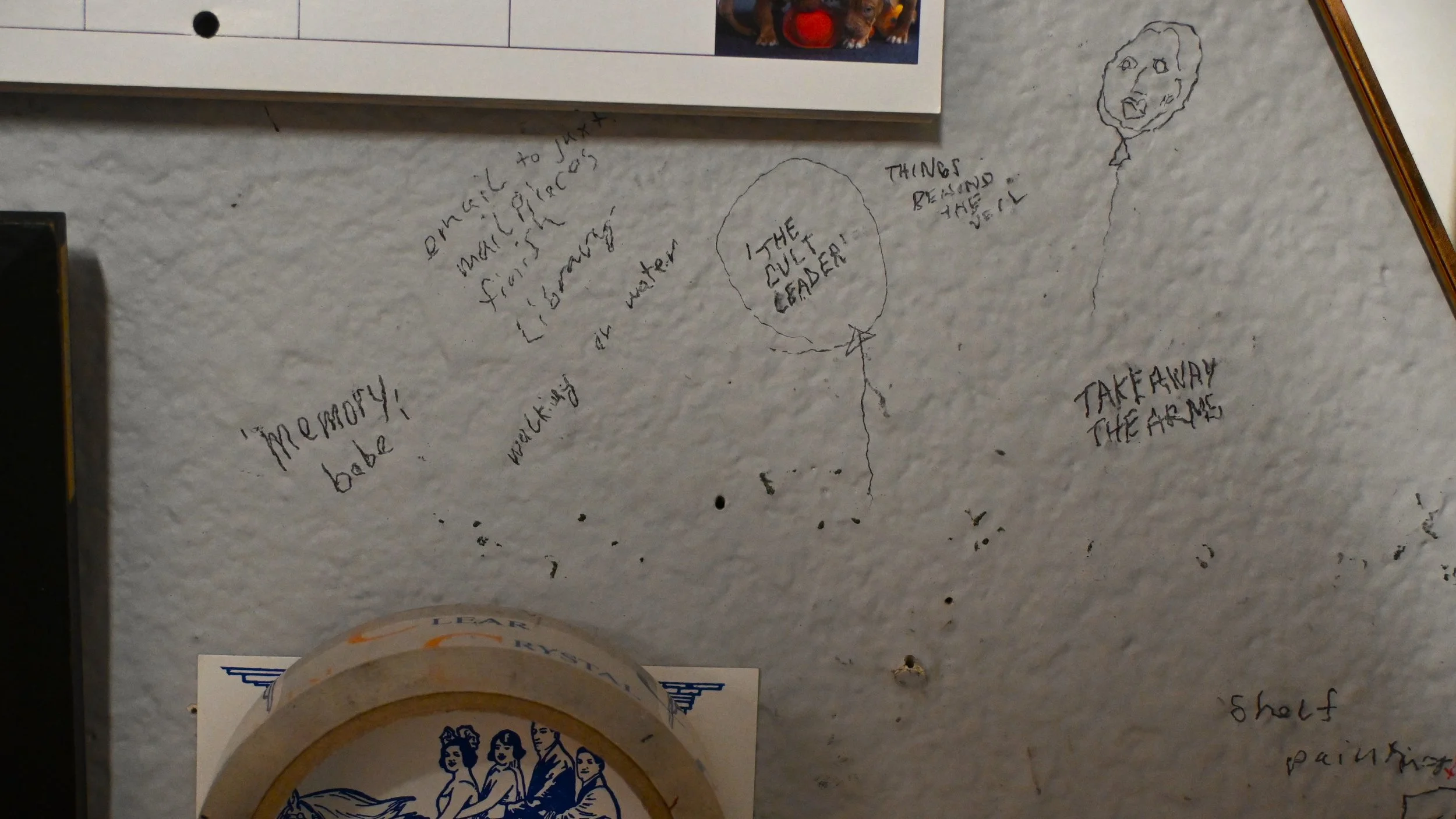 The artist's notes to self