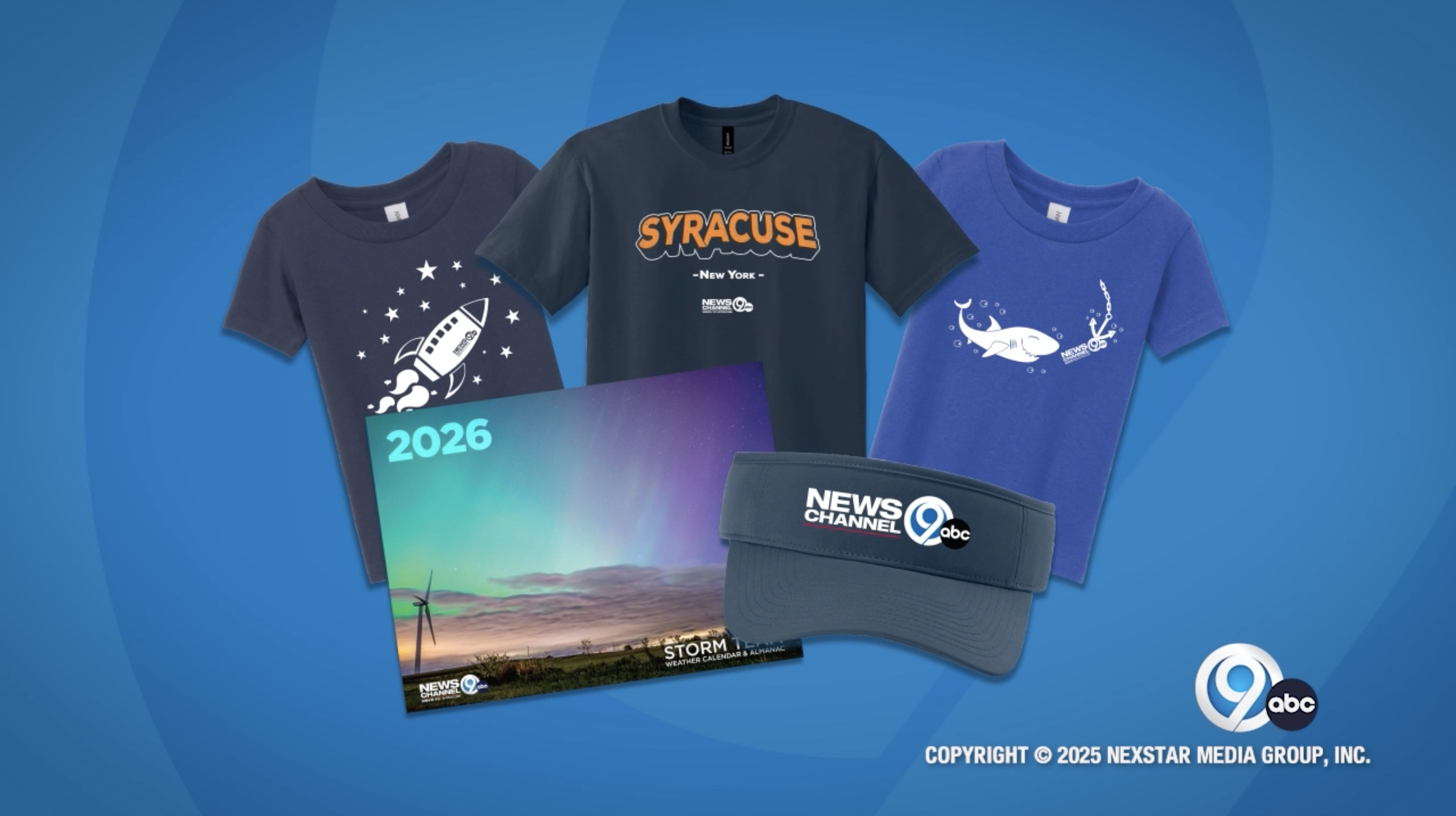 NewsChannel 9 Store Promo (Videographer, Editor, GFX) - A 15-second advertisement for the NewsChannel 9 online merchandise store