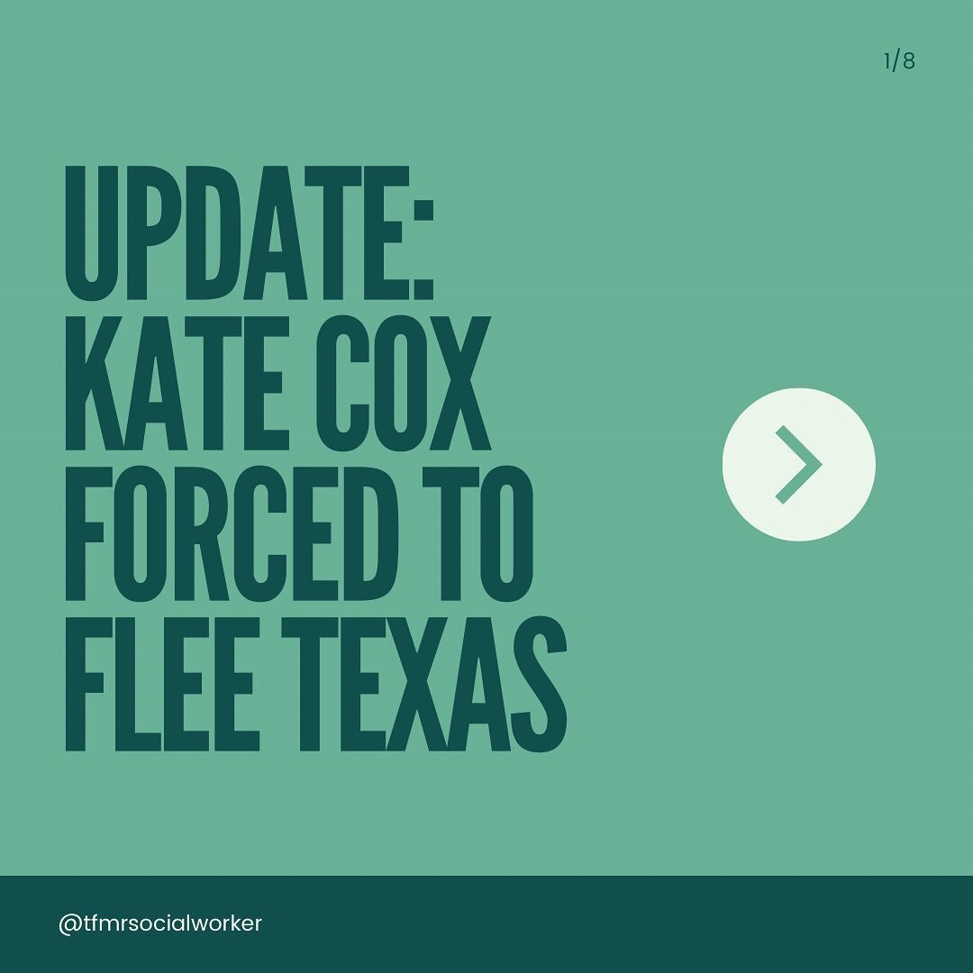 🚨 UPDATE: Kate Cox forced to flee Texas.

✈️ There are so many TFMR parents out there who have had to travel for the care they needed. The logistical, emotional, psychological, &amp; physical tolls this can take are tremendous.

🤍 As with so many t