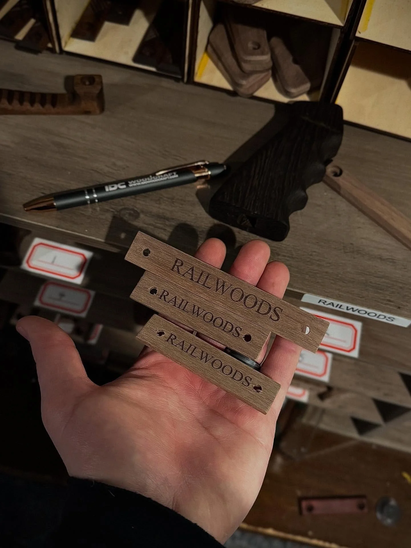 Orders are rolling out and every rail cover gets the mark &mdash; clean, precise, and personal.
Small details matter. Big thanks to IDC Woodcraft for the CNC bits that help make it happen. 🪵⚙️