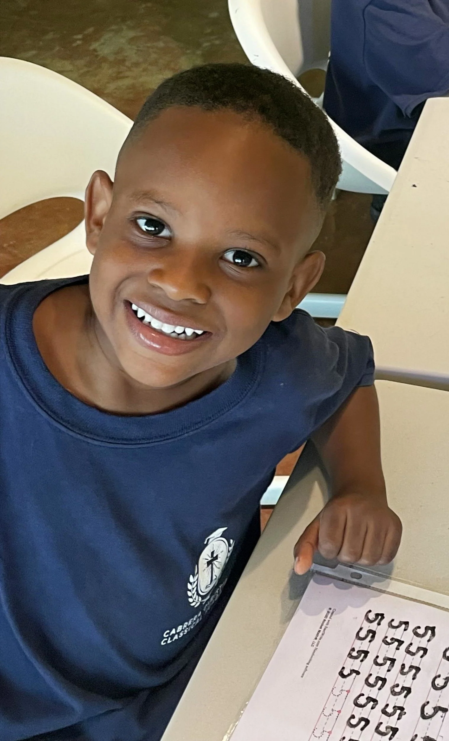 student at Cabrera Christian Classical Academy in the Dominican Republic
