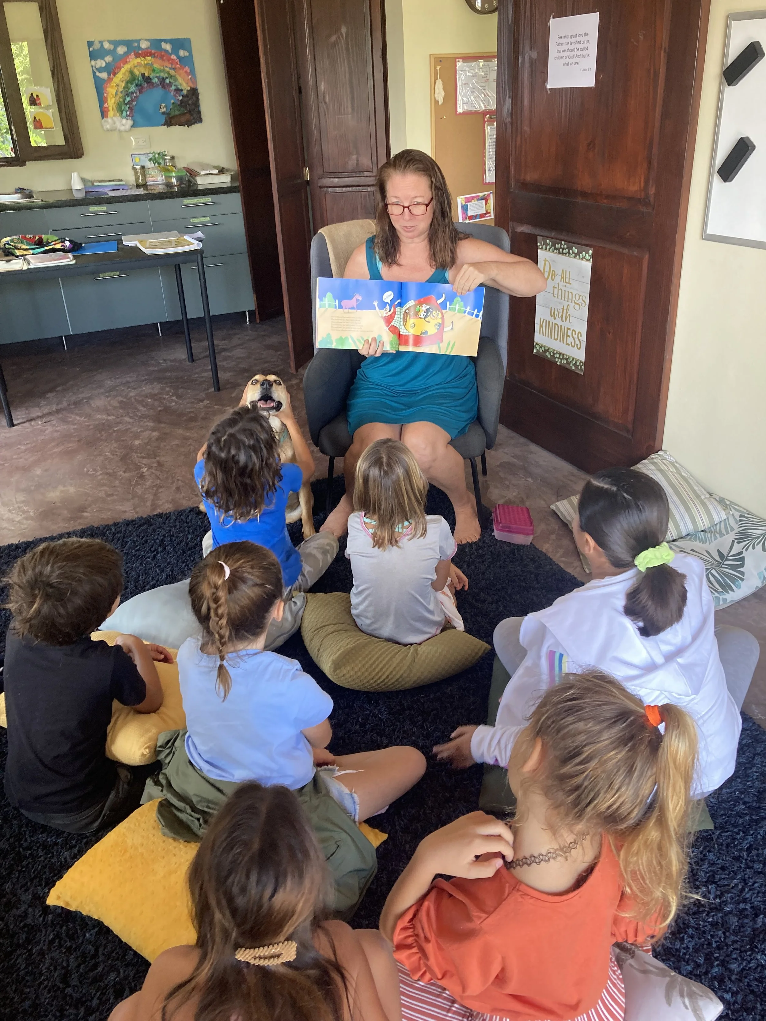 Reading books to students