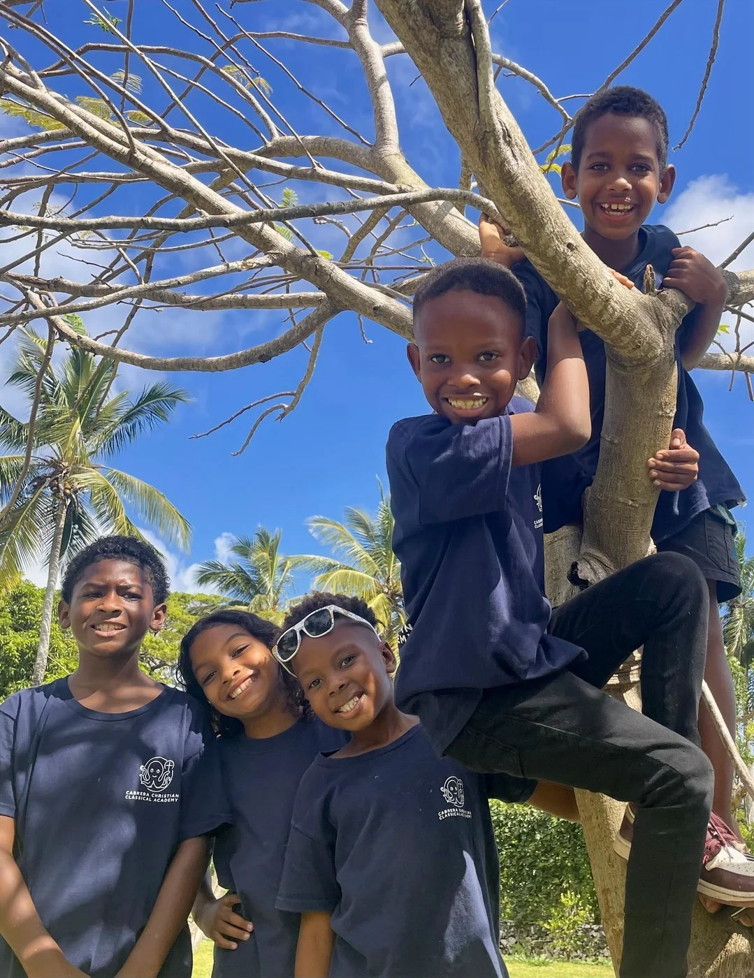 Students at Cabrera Christian Classical Academy in the Dominican Republic