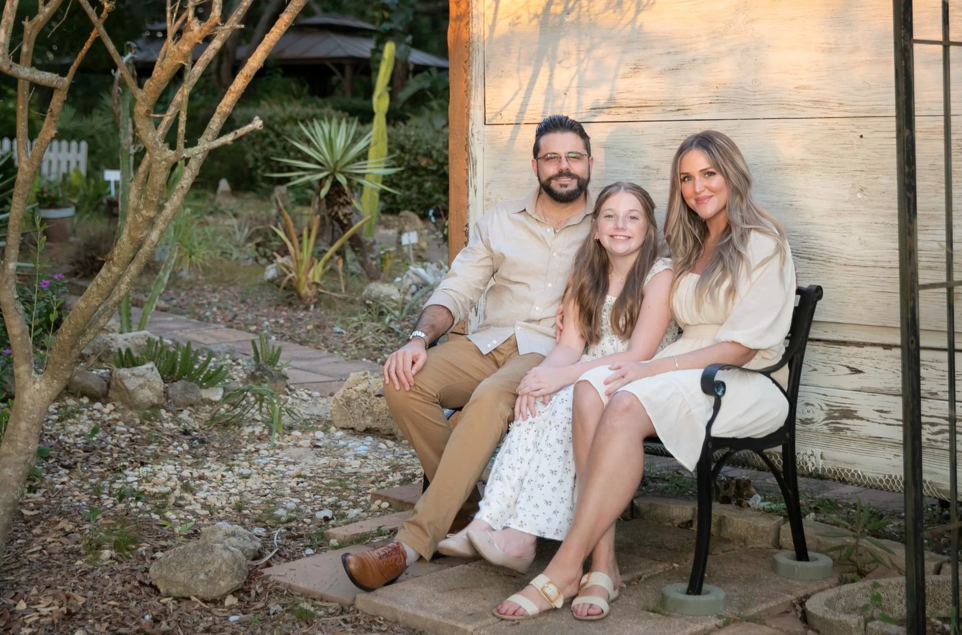 Family portrait at Spring Hill Botanical garden