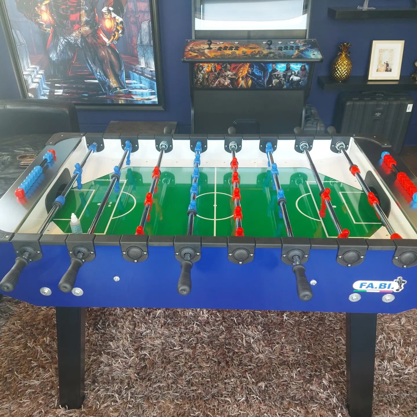 Blue Raspberry Fabi Home Edition 💙 #gitoni #calciobalilla #fabitorino #foosball #gamesroom