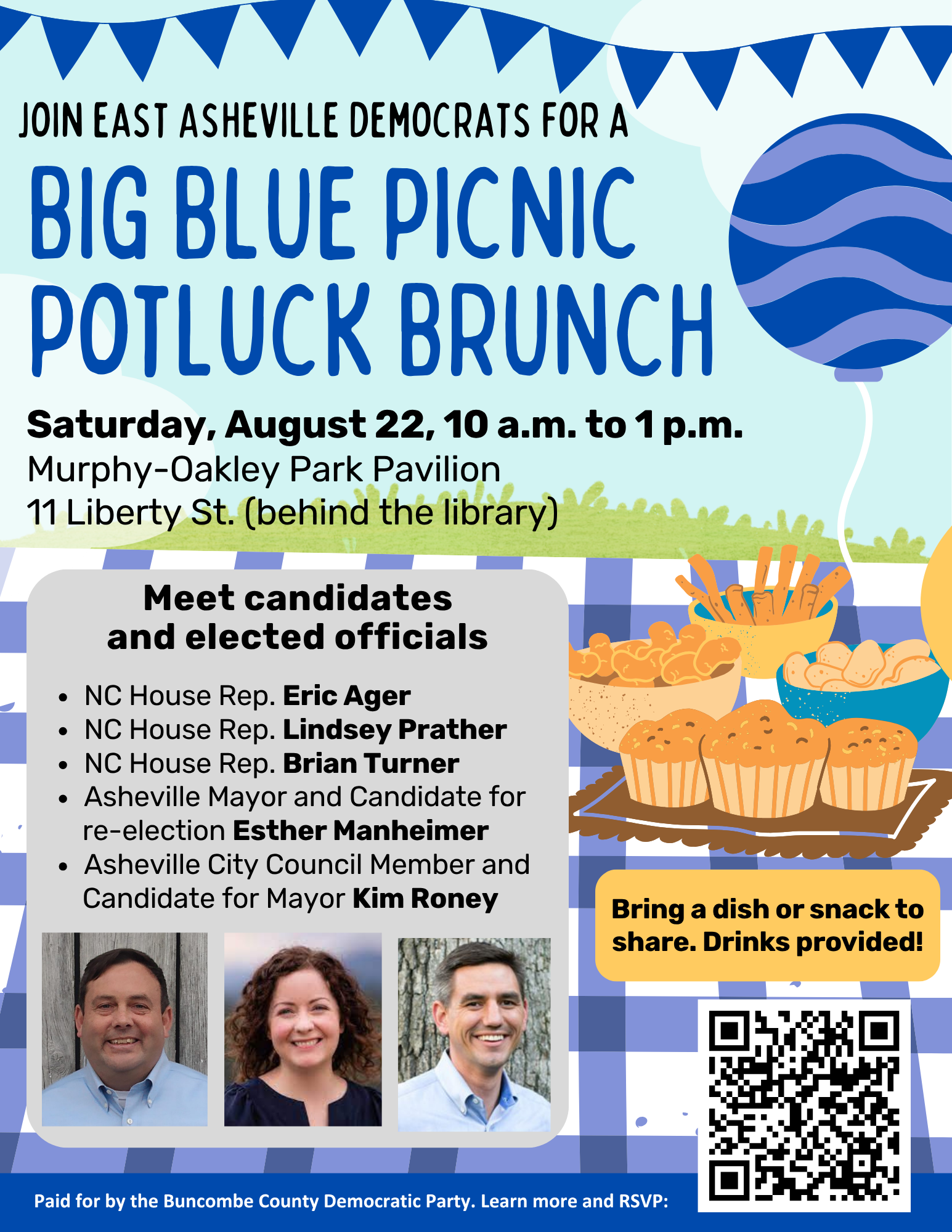flyer for big blue picnic potluck brunch