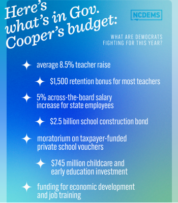 Governor Cooper Releases Budget Proposal Emphasizing Investments in Public Education and the Workforce (BCDP Weekly)