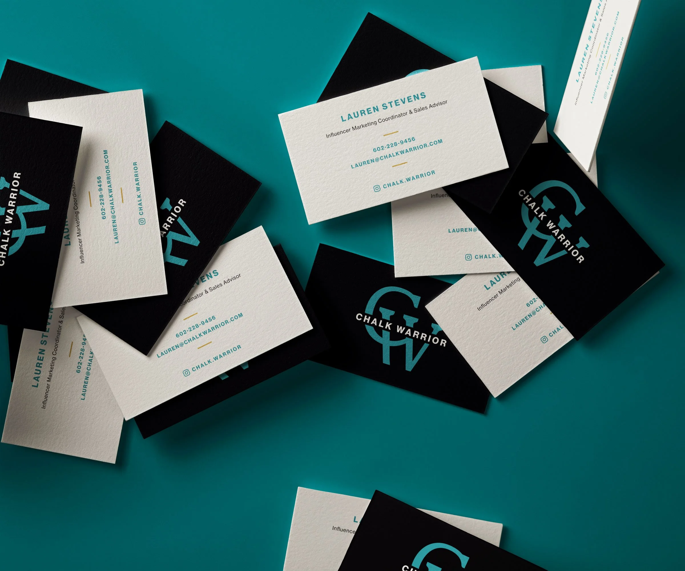 Chalk Warrior branded business cards