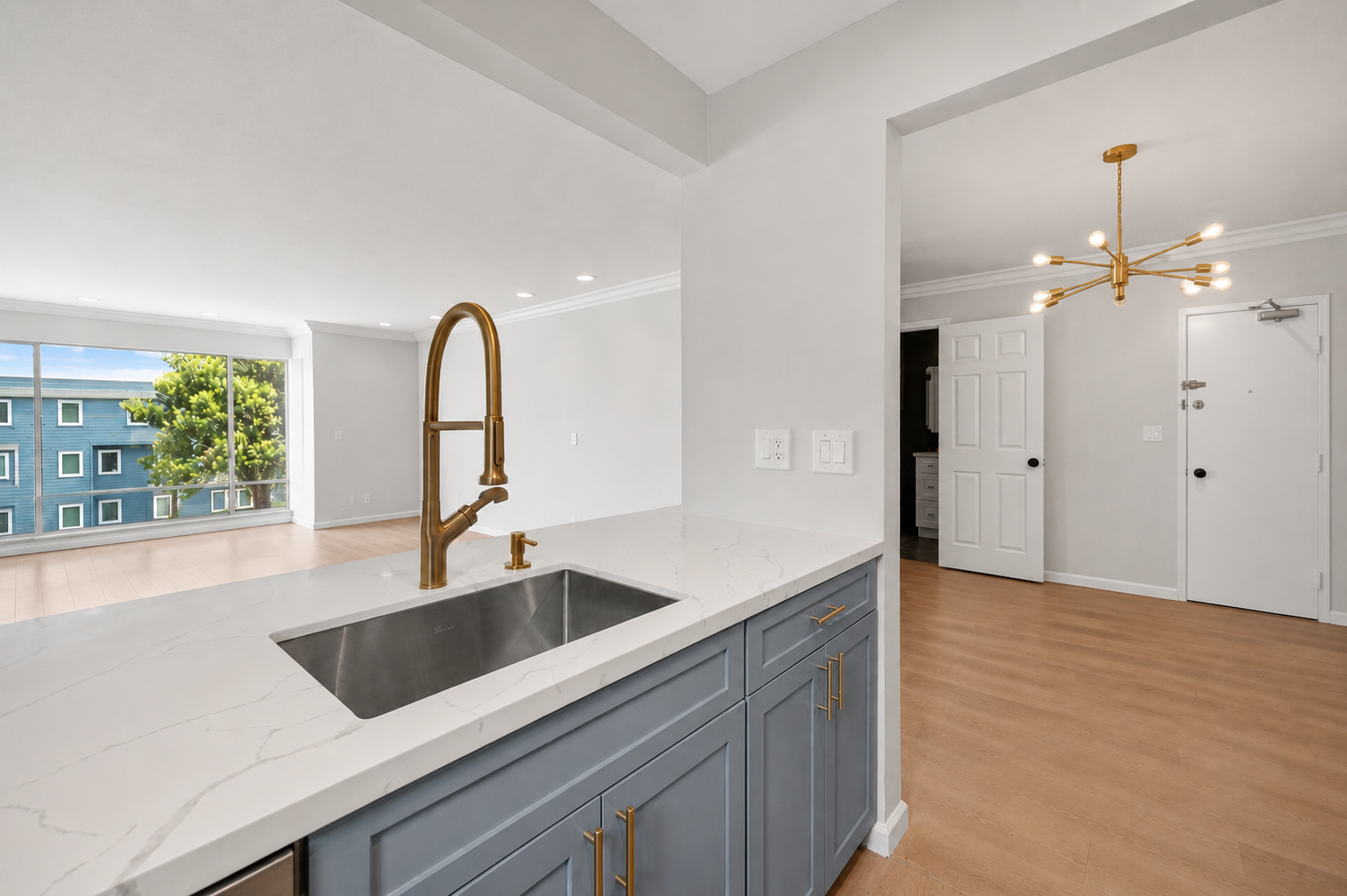 Kitchen area (photo taken 3 years ago; staging removed by AI)