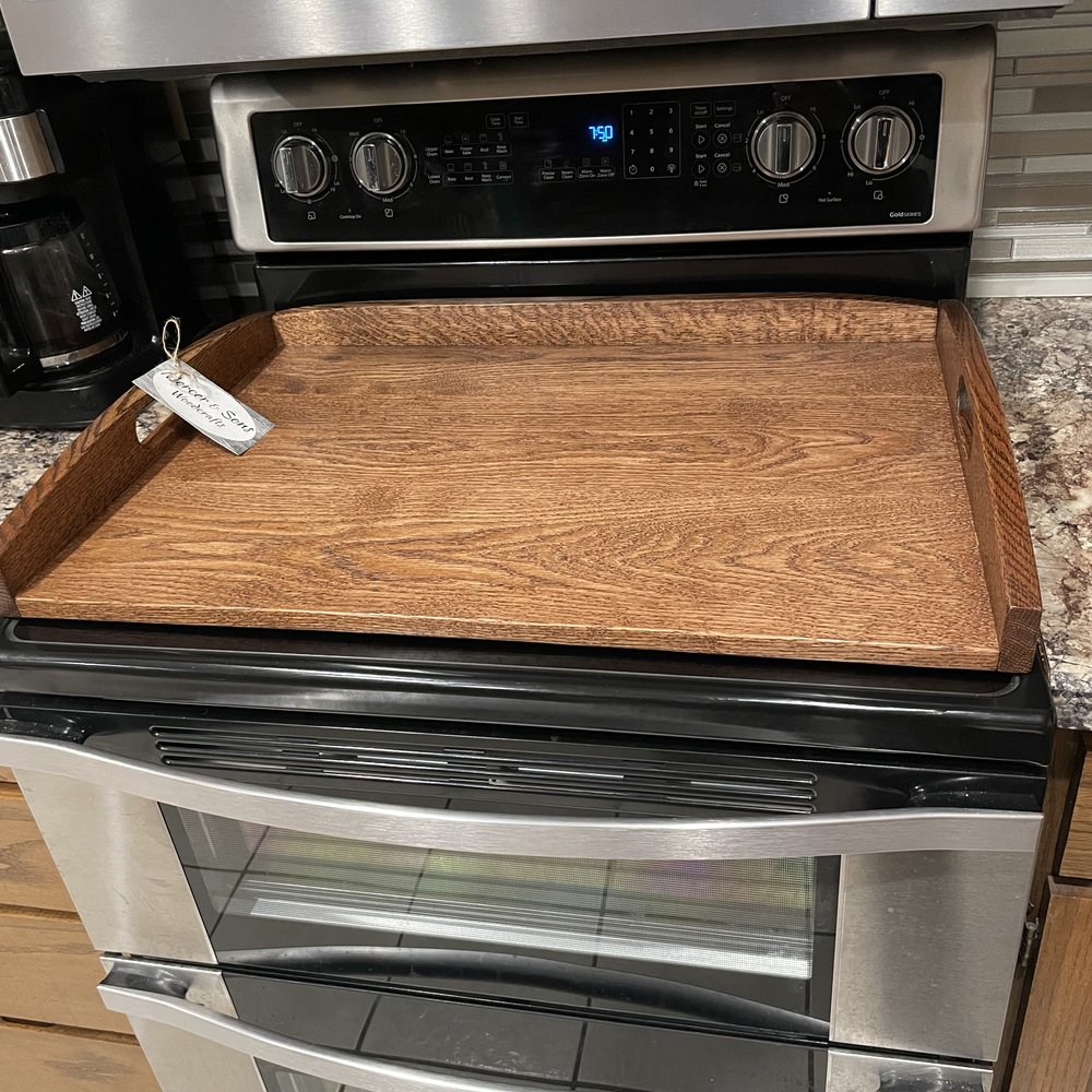 Stove Top Noodle Board with Wood Handles — Mercer and Sons Woodcrafts
