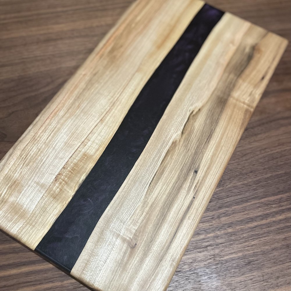 Walnut & Epoxy Cutting Boards Customizable Dark Wood Cutting Slab