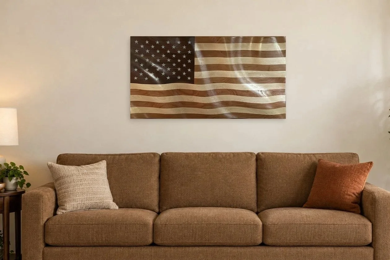 American Hardwood Wavy Flag