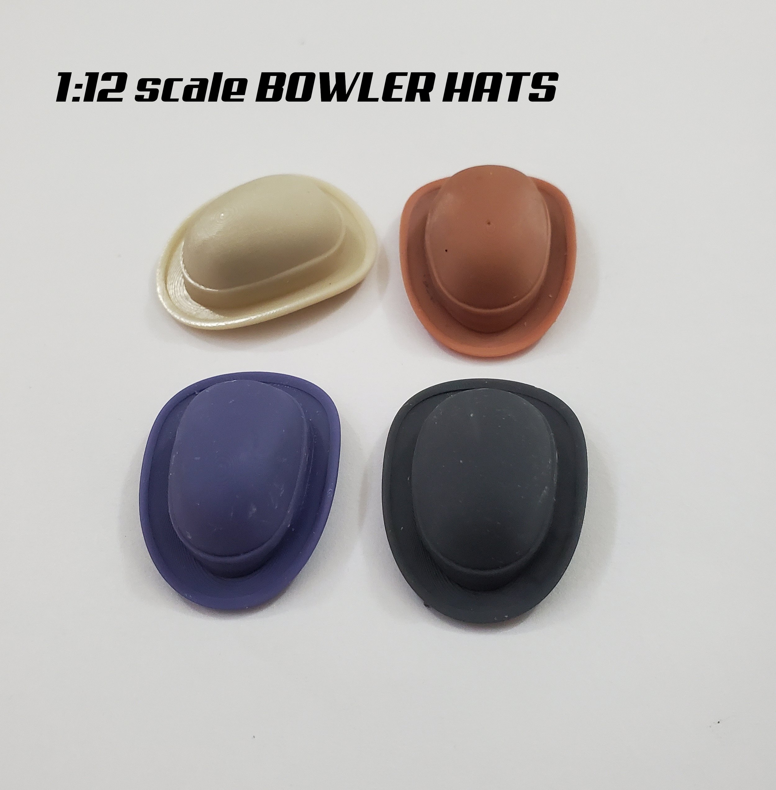 Wardrobe - Bowler Hat - Action Figure Hat - 3d Printed Accessory