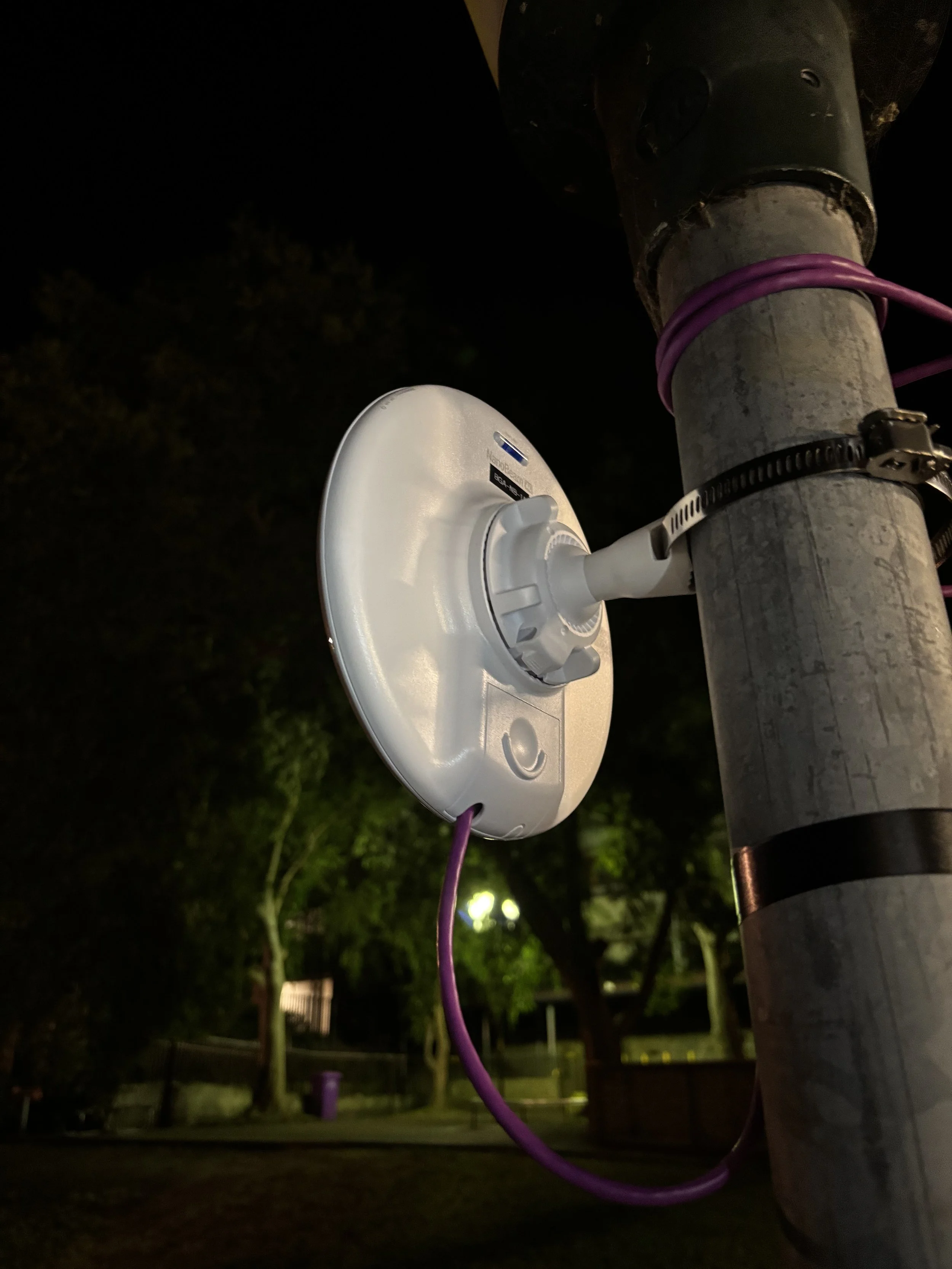 Point to point wireless link for temporary CCTV systems.