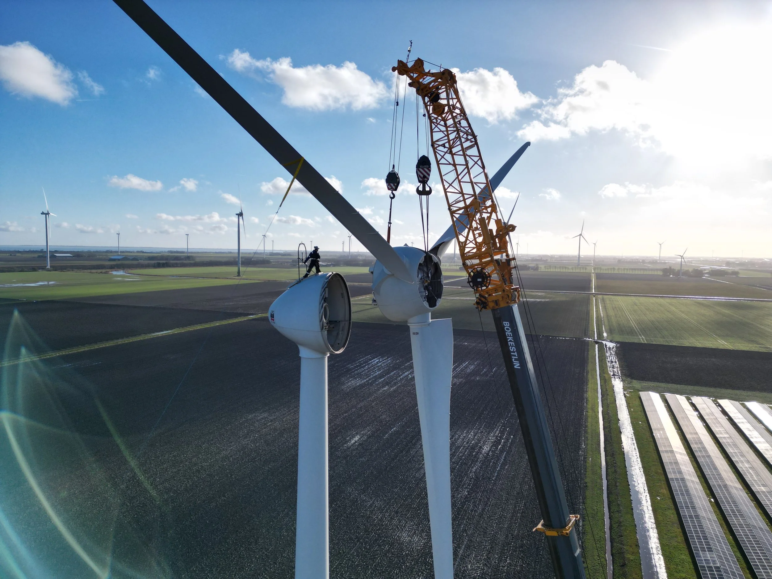 Enercon wind turbine dismantling