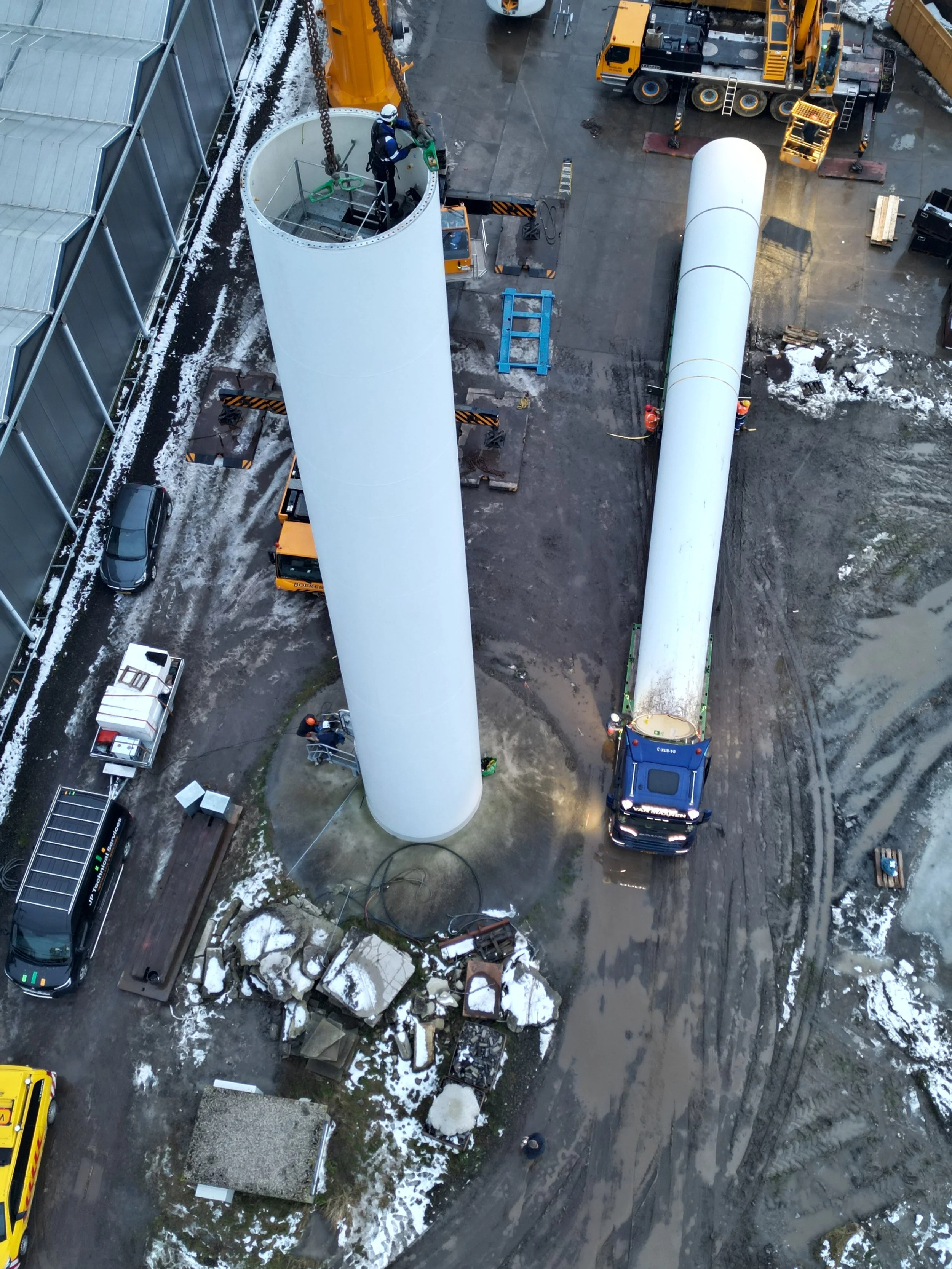 Enercon tower dismantling & transport