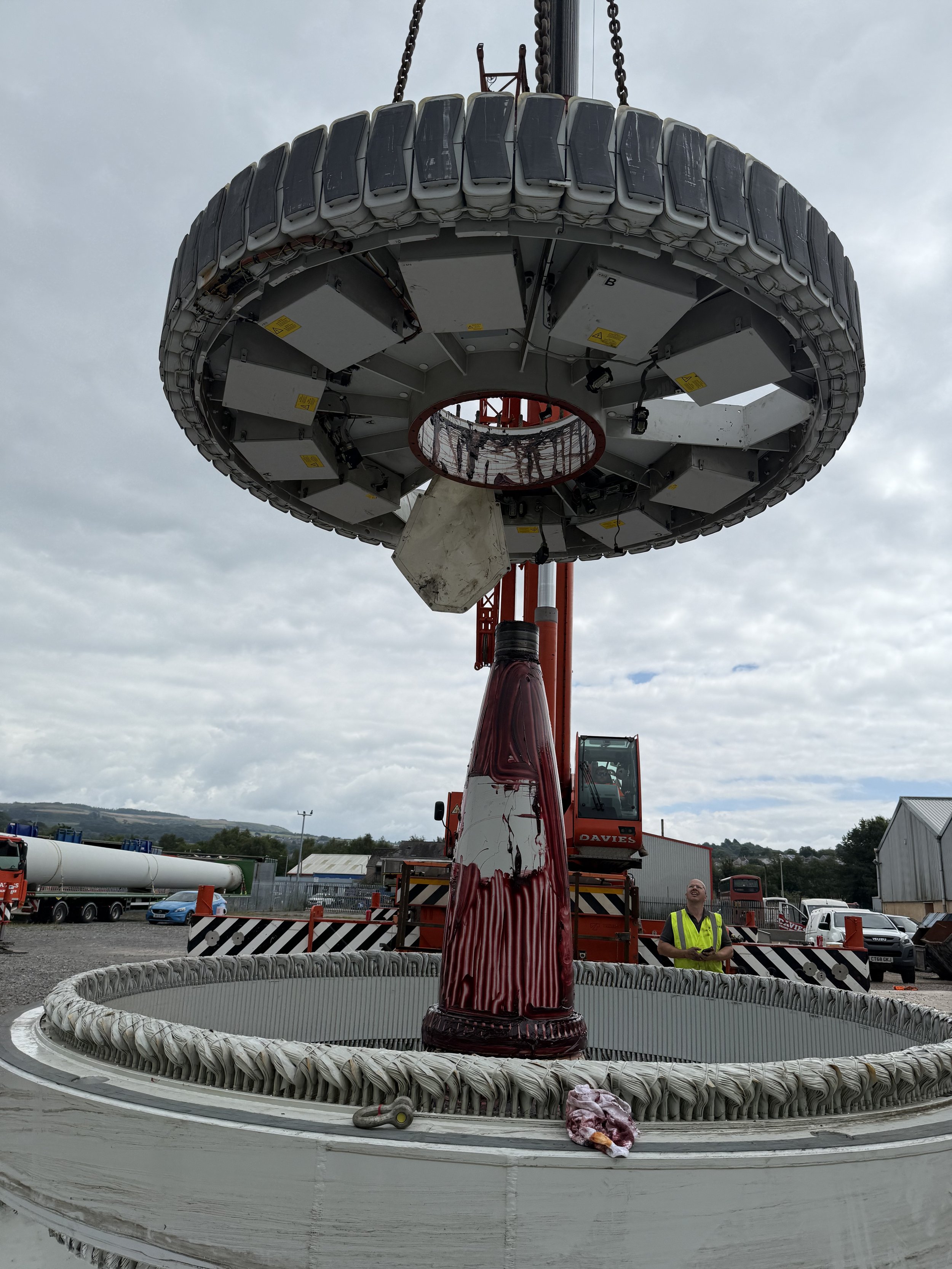 Enercon wind turbine dismantling