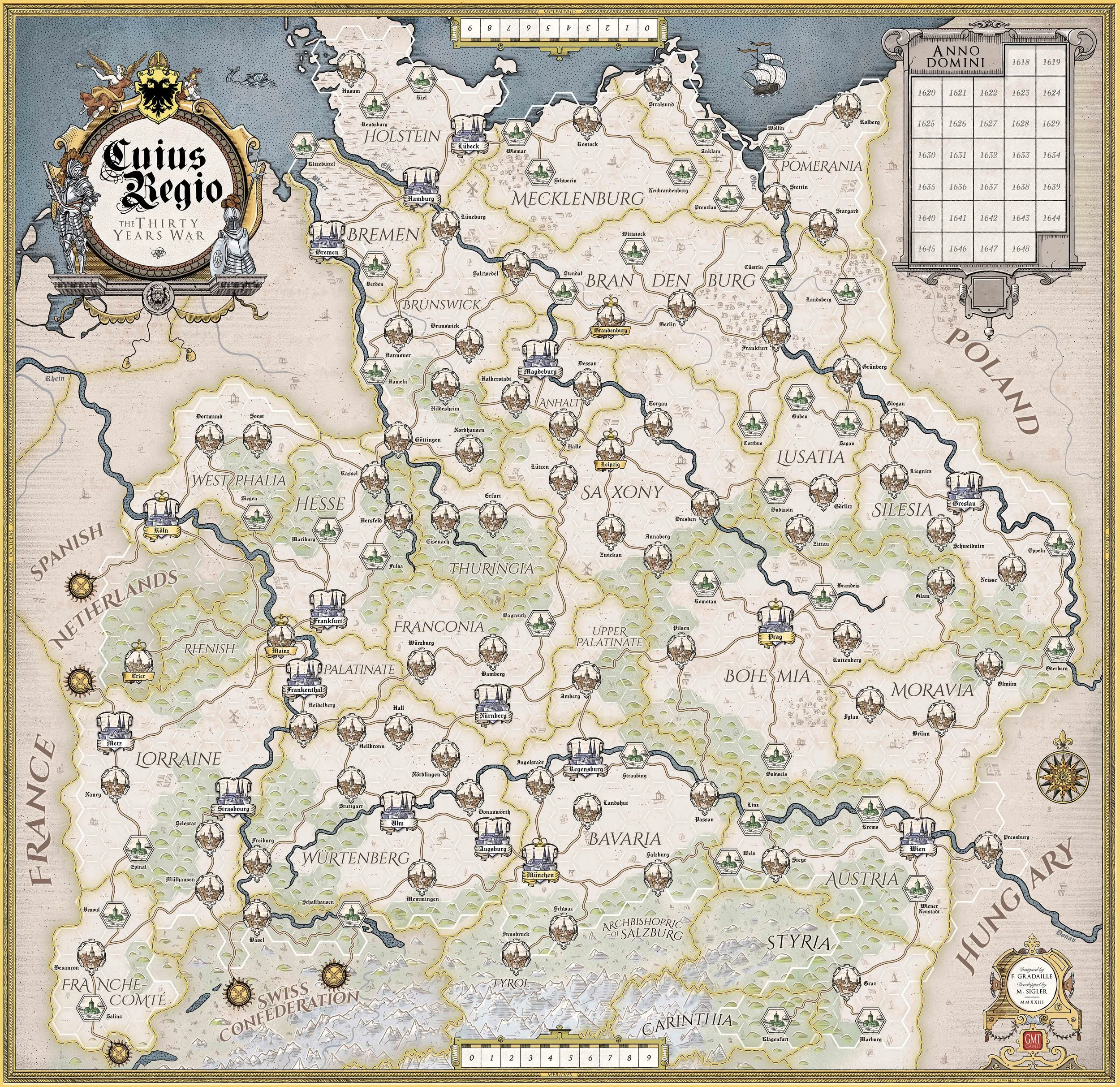 A screenshot of the game map for Cuius Regio