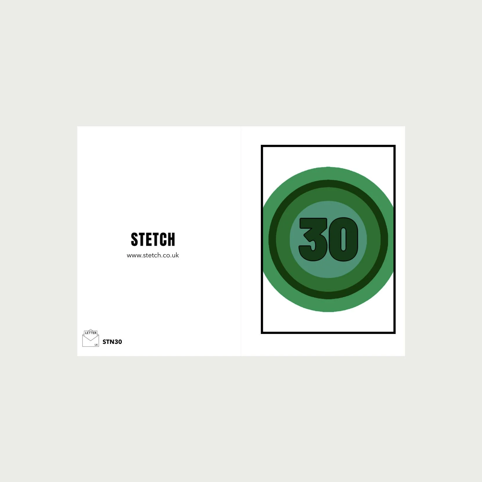 A traffic permission sticker with the number 30 in black inside a green circle, designed for vehicle speed limit indication.