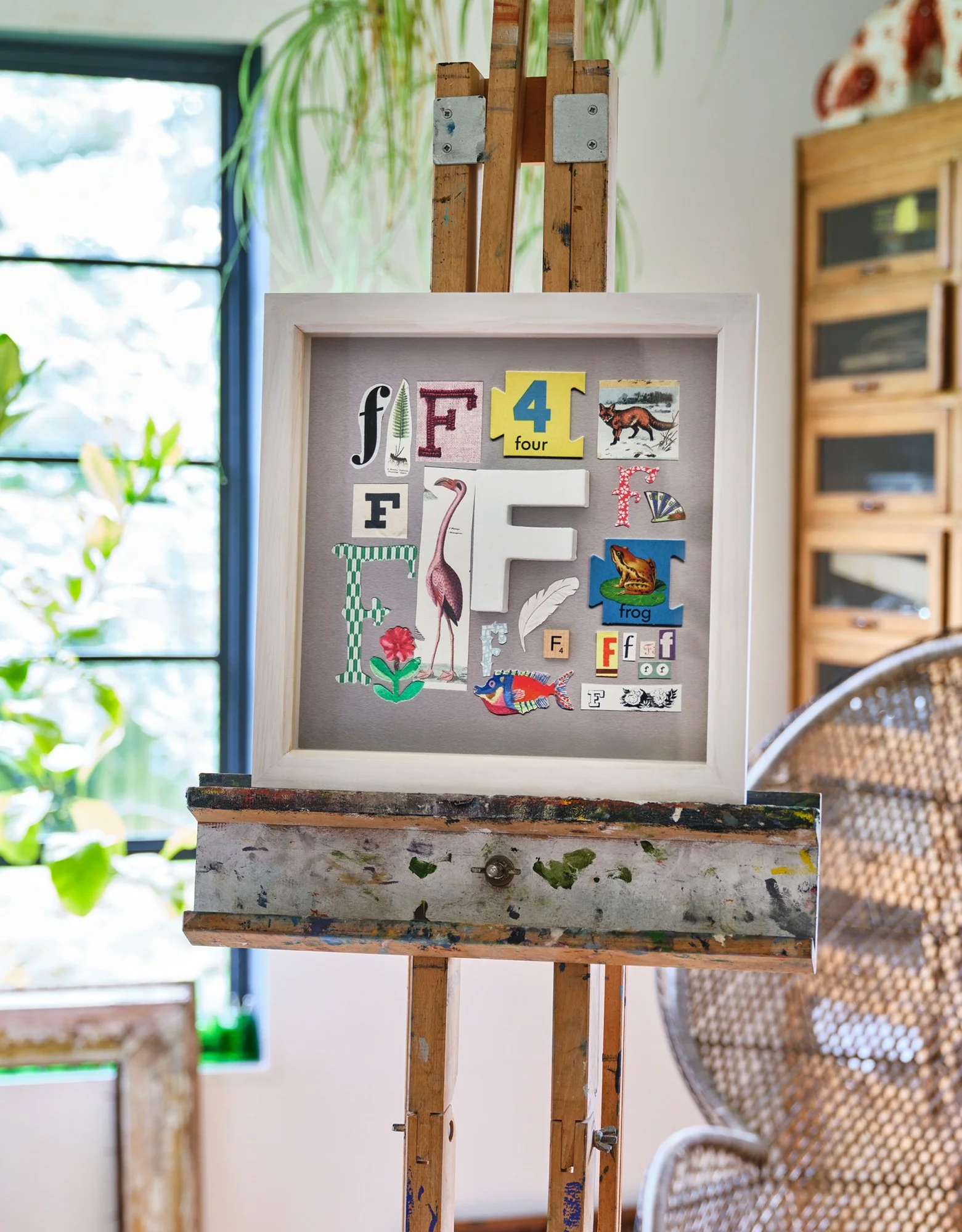 Nursery wall art letter F