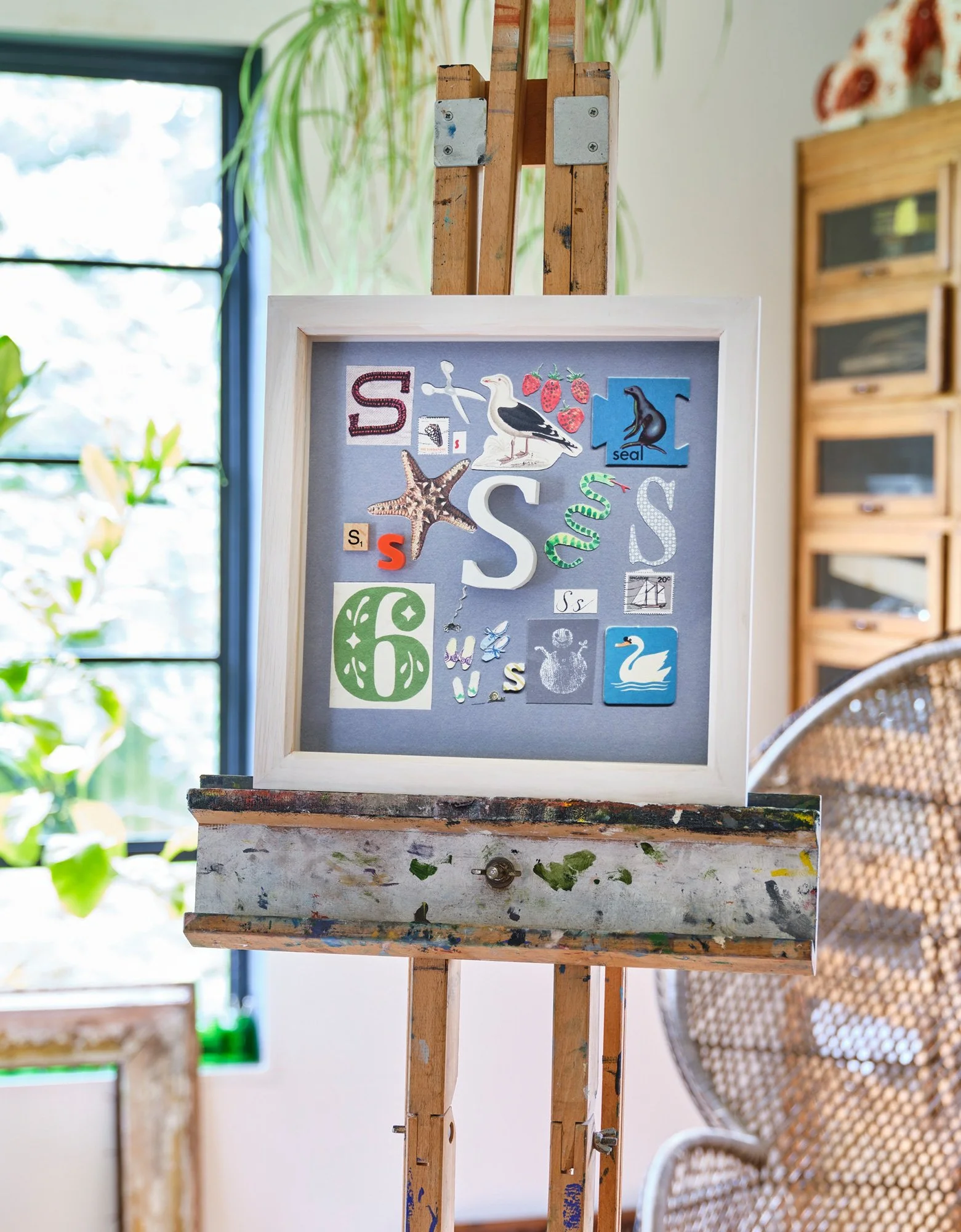 Children wall art letter S