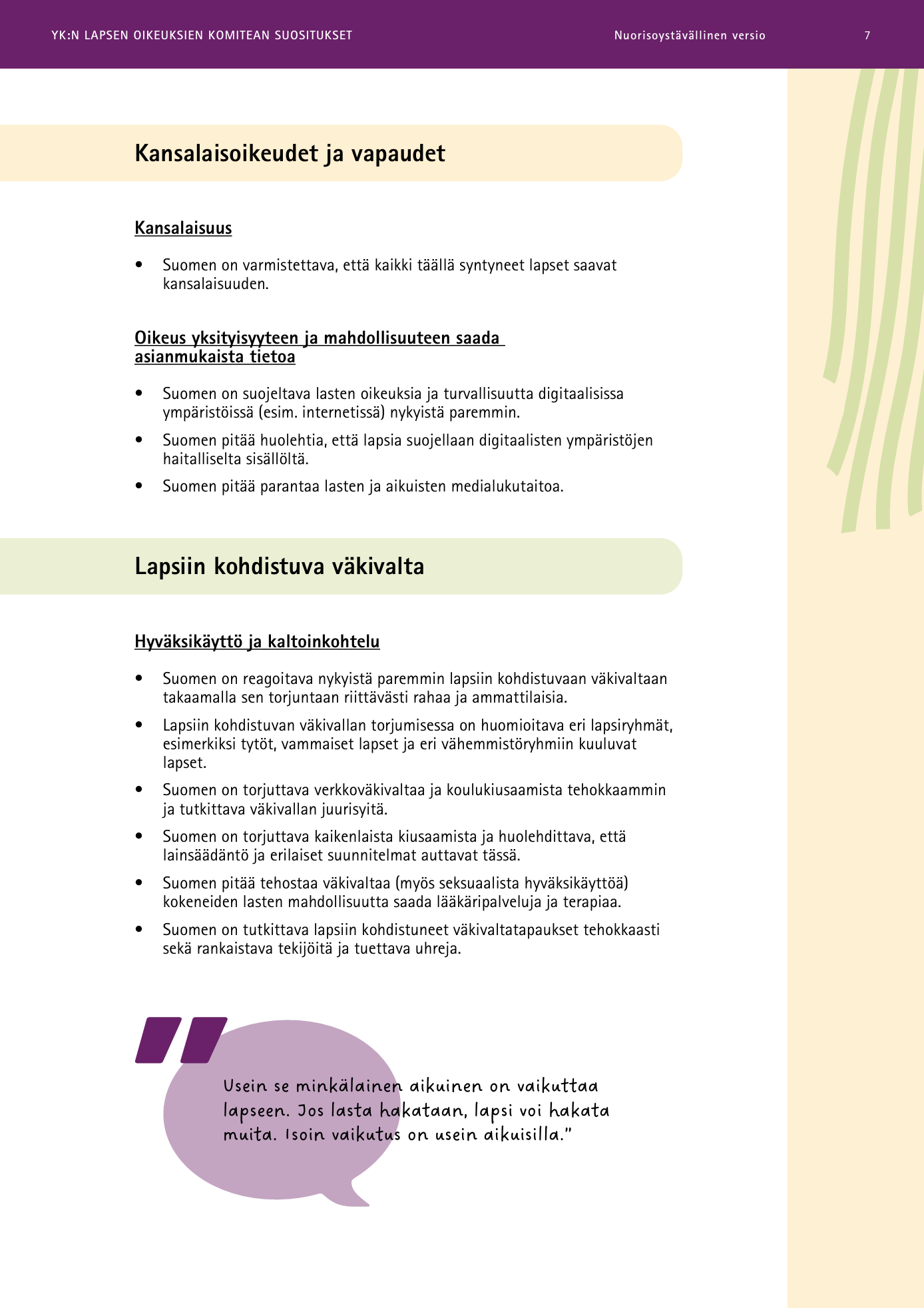 An example of accessible design for publications (the Cenral Union for Child Welfare).