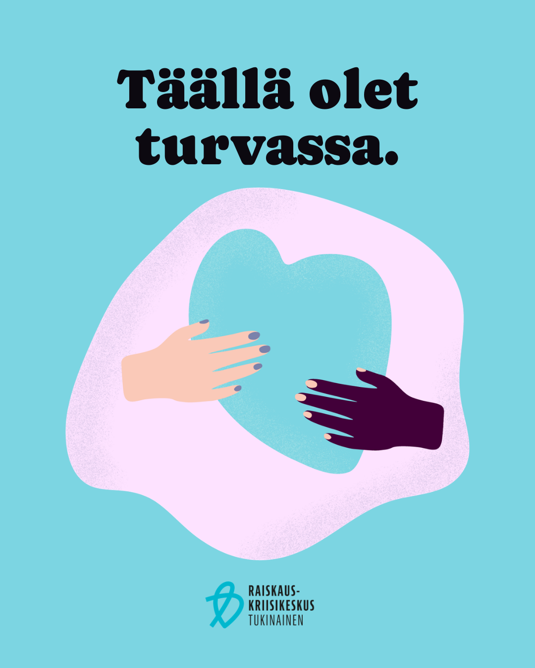 Brand illustrations for Tukinainen ry. The assignment was to create illustrations that communicate about safety, comfort and that help is available, but also about empowerment and women's rights. The main audience for Tukinainen are people (mainly wo