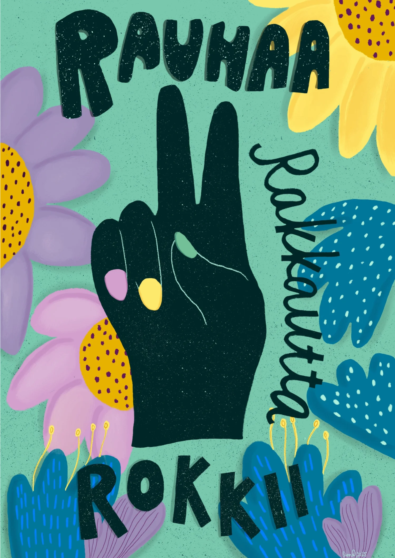 Poster design "peace&love". Own work. 