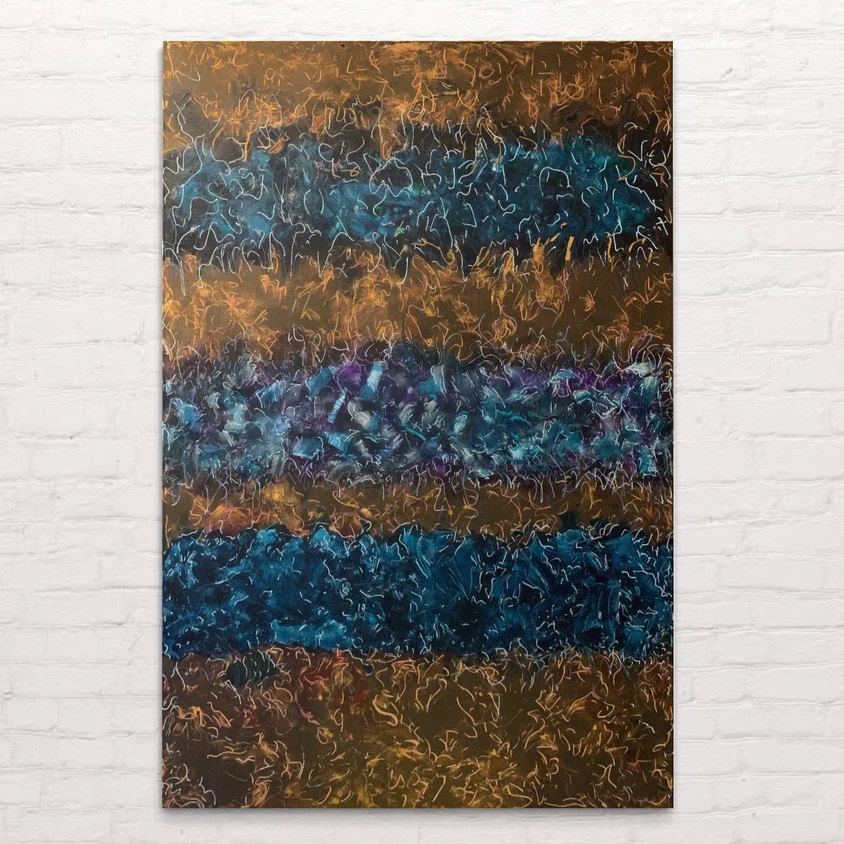 AVAILABLE.  
Minerals II - Exhibited in Soho London restaurant April 2023 36" x 24" £1600