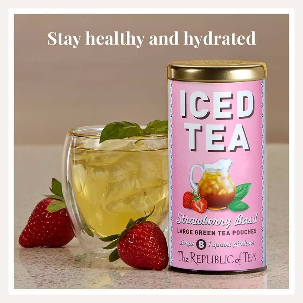 Strawberry Basil Green Iced Tea by Republic of Tea — The Grateful
