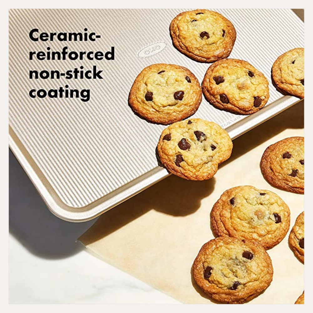 OXO Pro Metal Bakeware Cookie Baking Sheet — The Grateful Gourmet