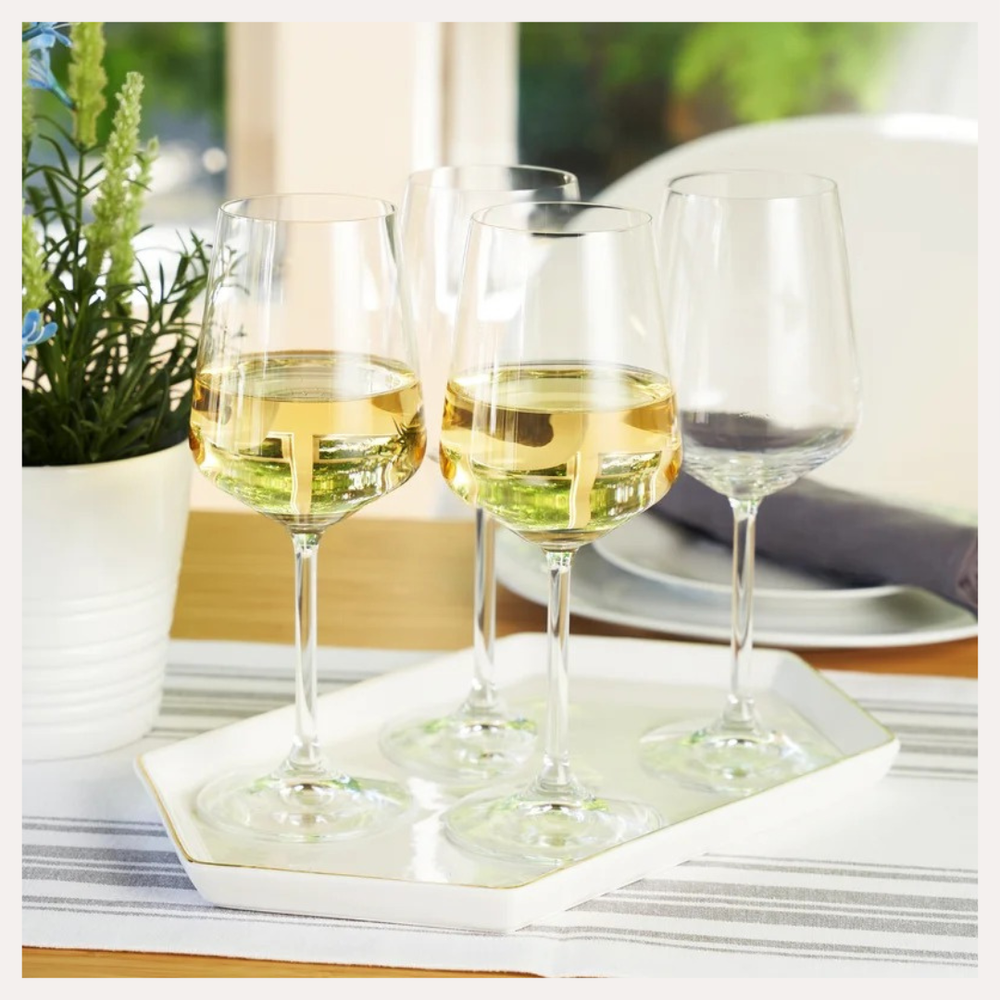 White Wine Glasses, Set of 4