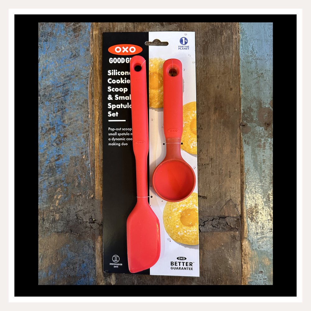 OXO Silicone Cookie Scoop & Small Spatula Set