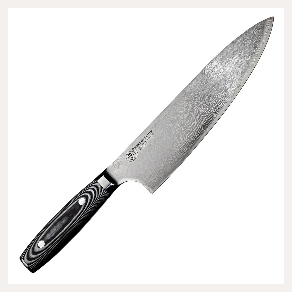 Damascus Chef's Knife, 8" | Prince of Scots