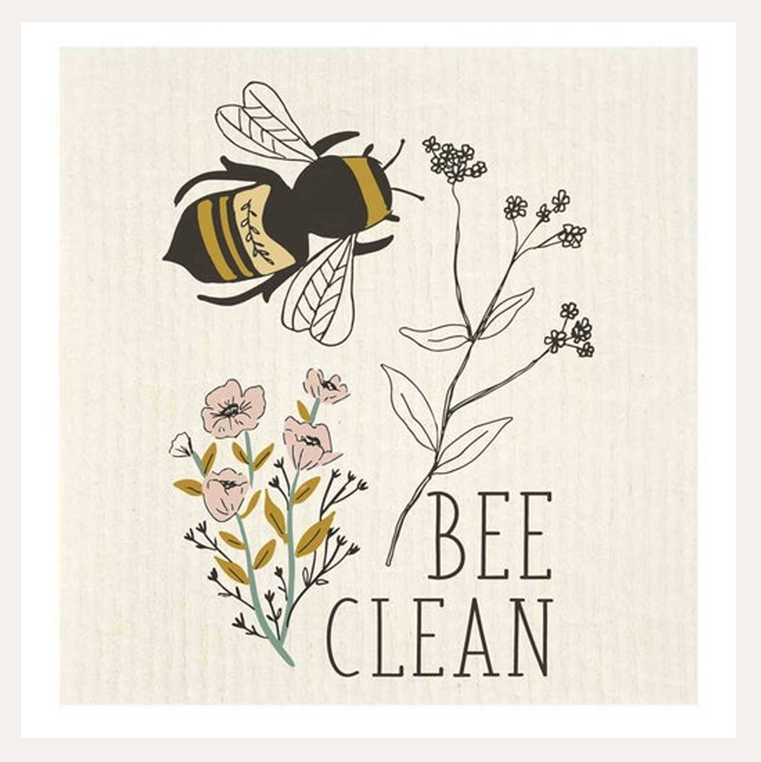 Bee Clean Bees Swedish Dishcloth | Potluck Press