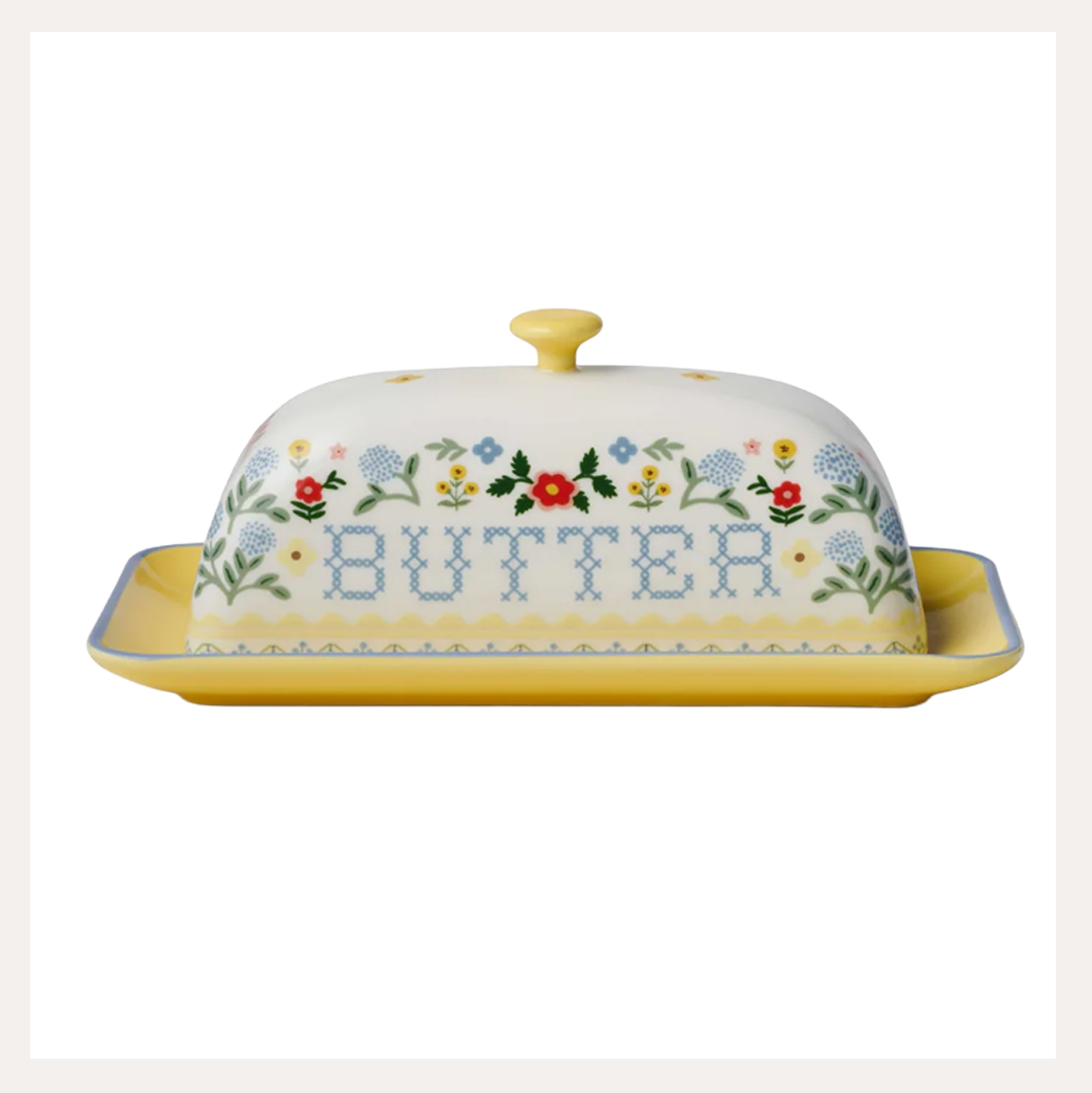 Home Sweet Home Porcelain Butter Dish