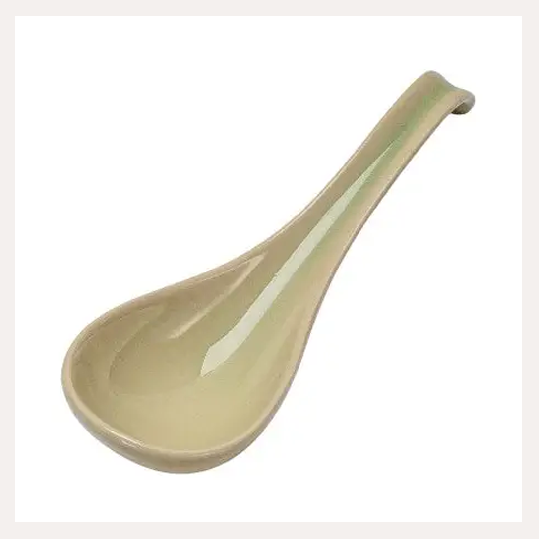 Light Green Porcelain Soup Spoon