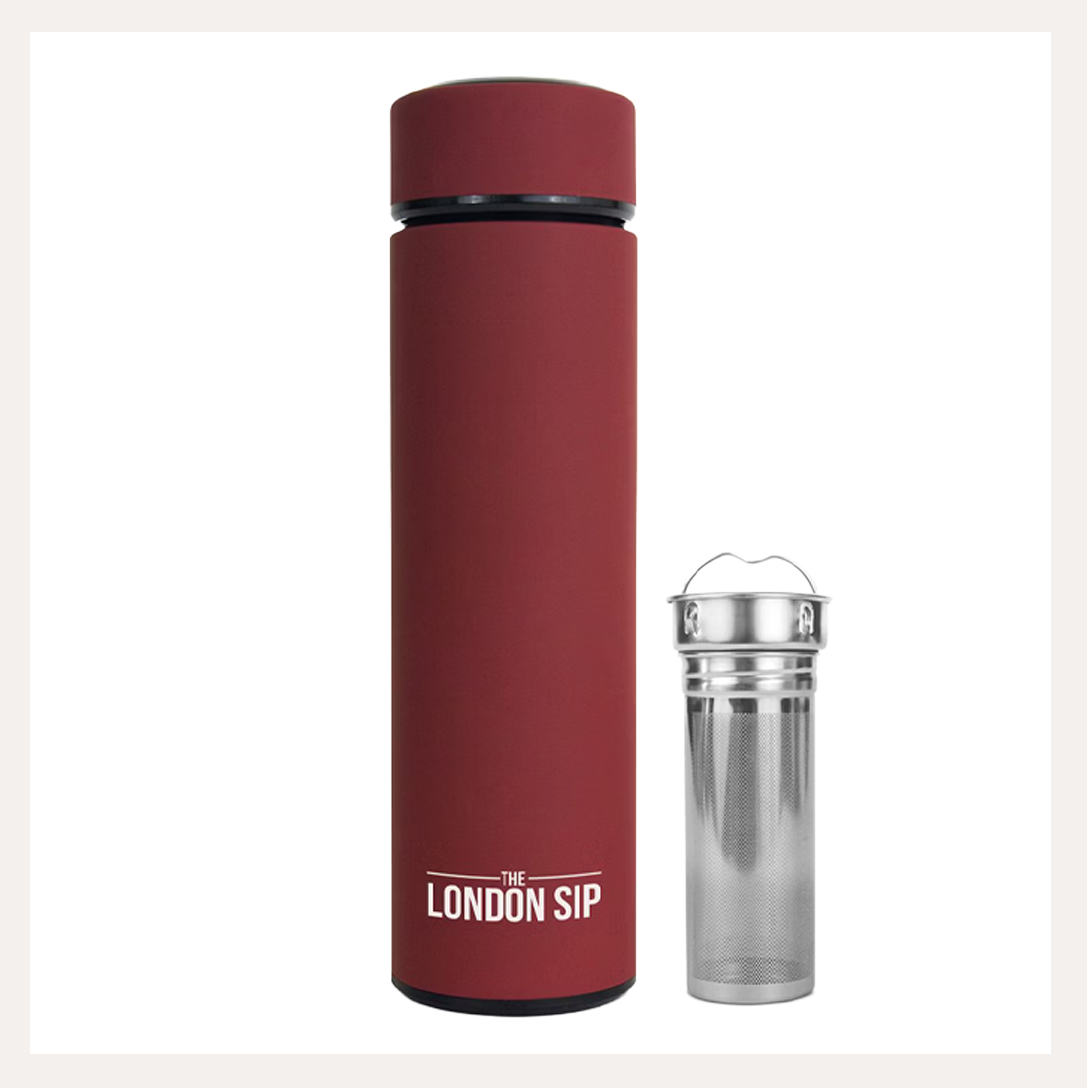 Tea Infuser Bottle, Red | London Sip