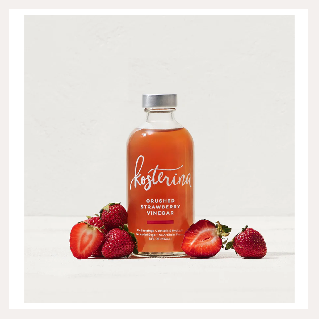 Crushed Strawberry Vinegar, 8 oz. | Kosterina