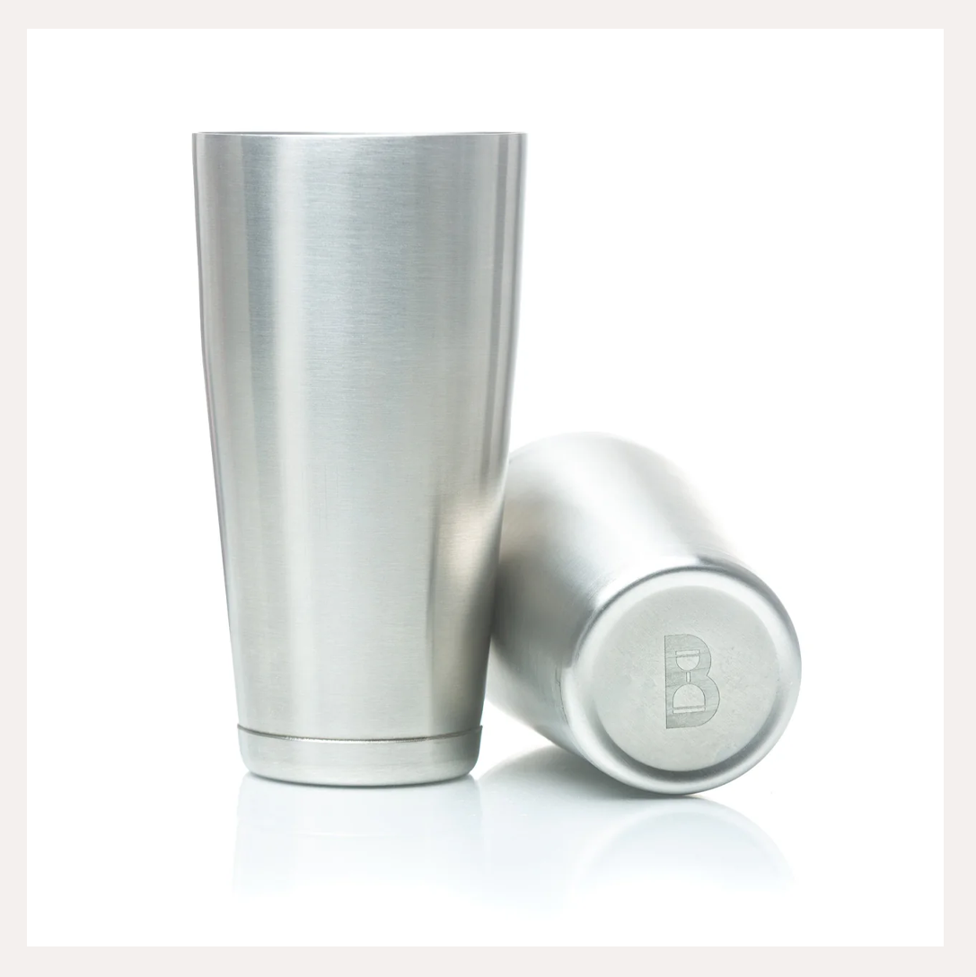 Boston Cocktail Shaker Tin, Brushed Steel