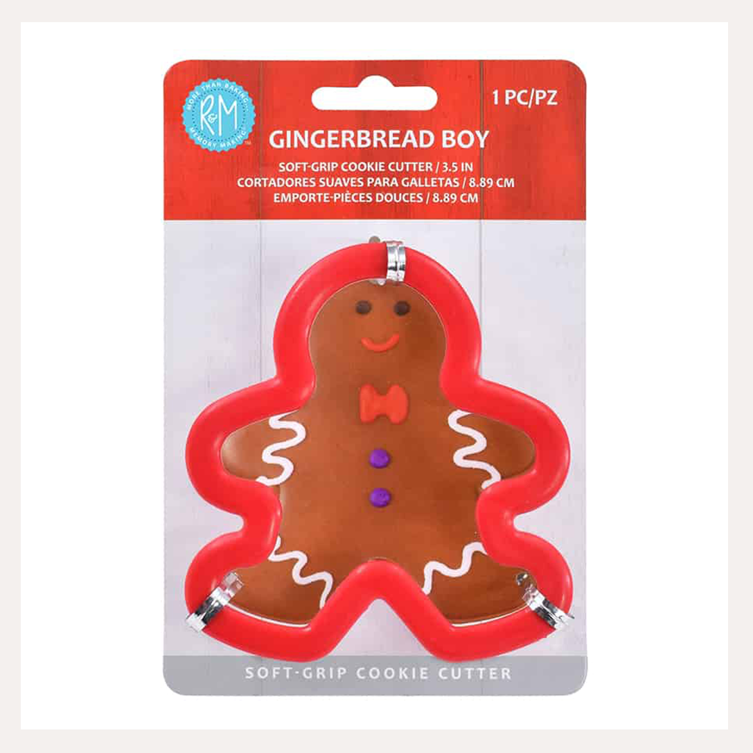 Gingerbread Boy Soft-Grip Cookie Cutter, 3.5"