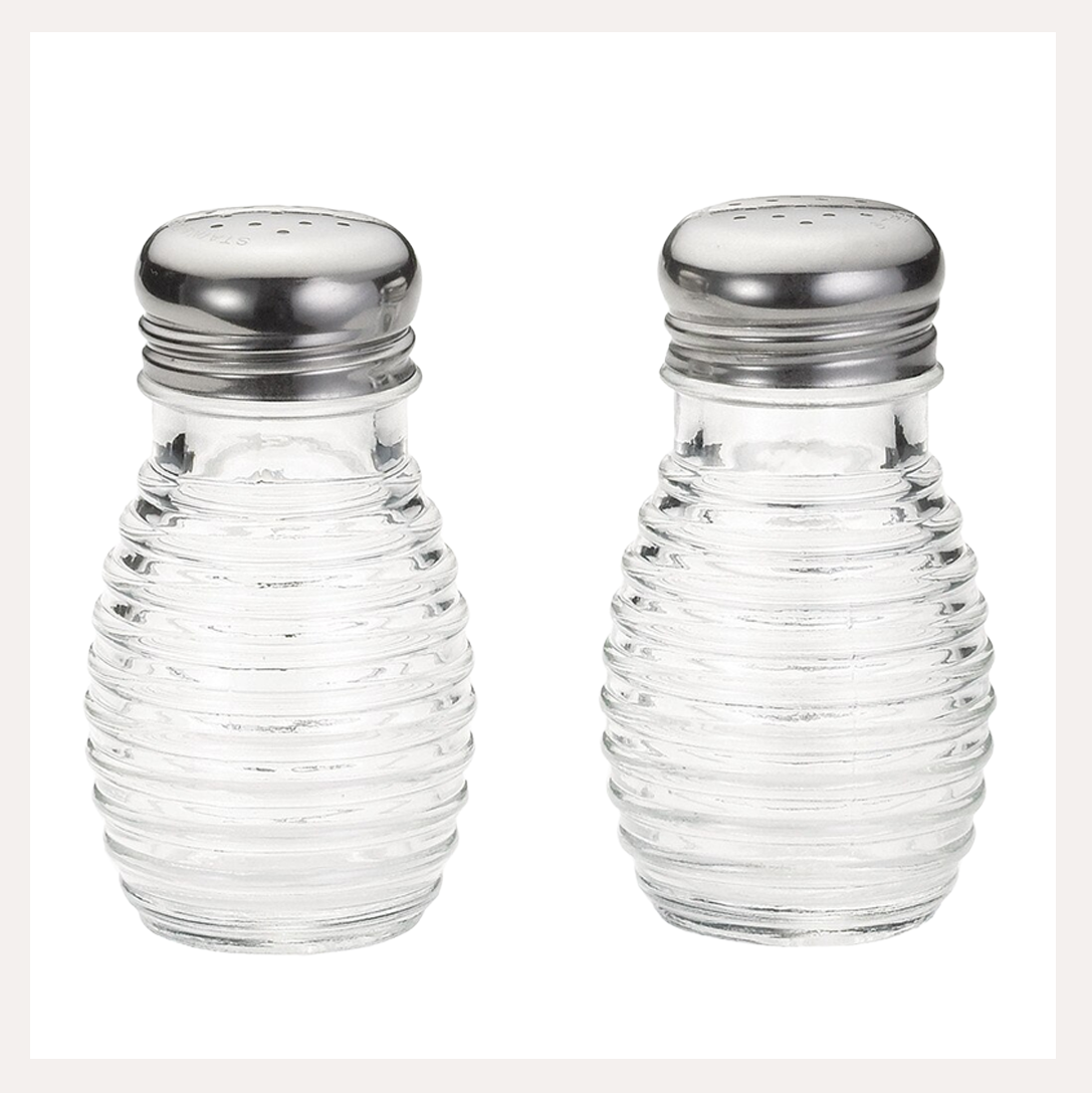 Salt & Pepper Shakers, Beehive Glass