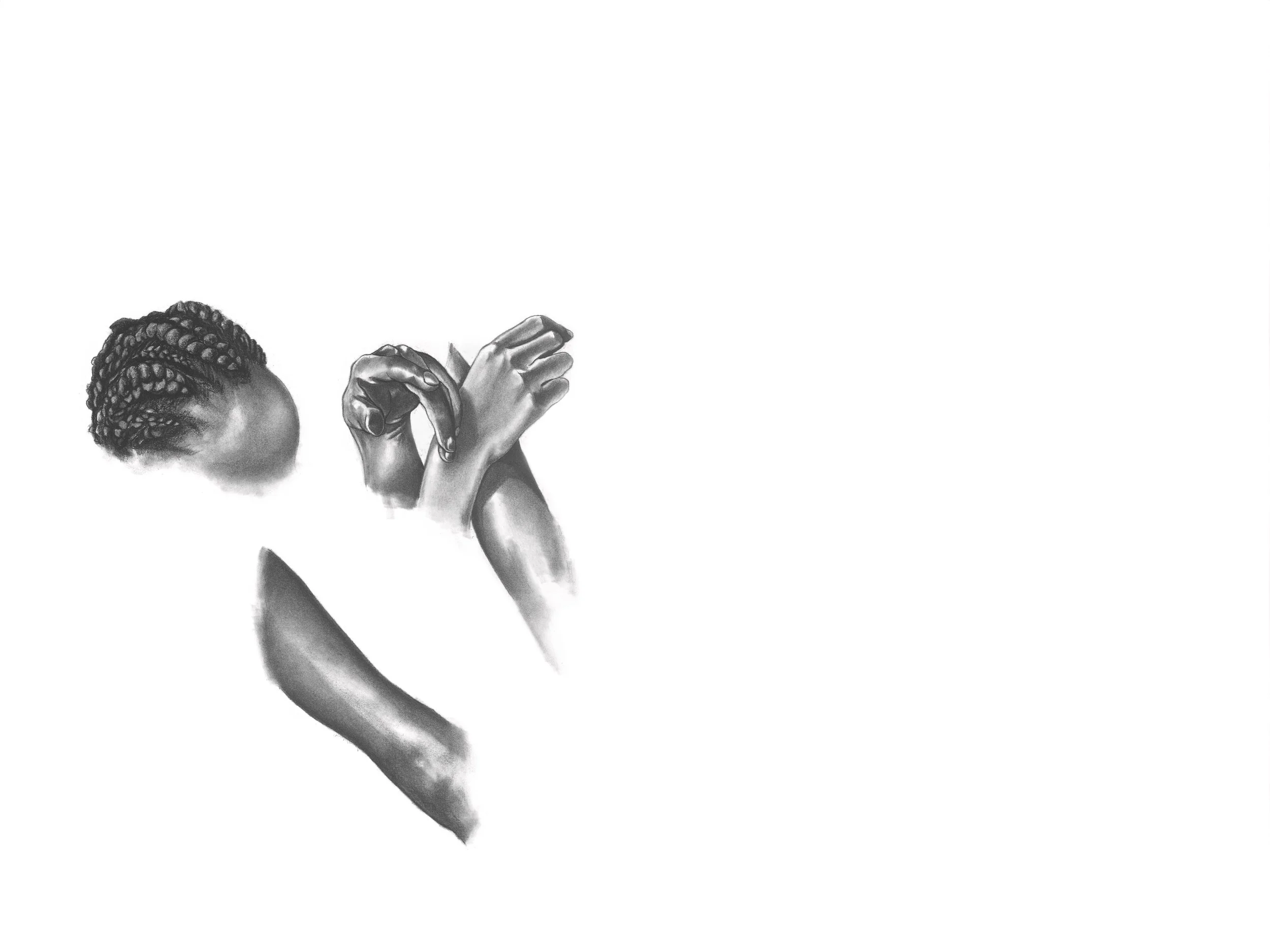  Baptism , 2020,
20in x 30in,
Charcoal on paper